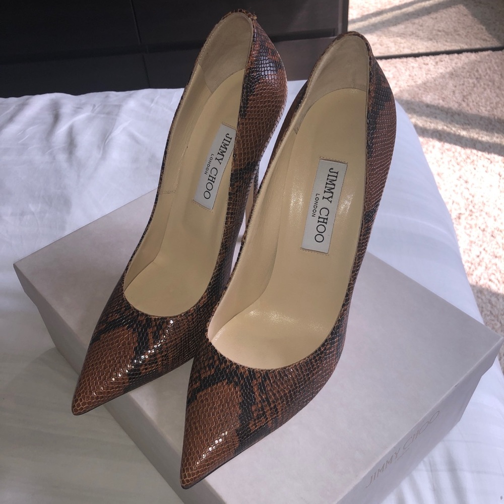 Jimmy Choo ‘Anouk’ Snakeskin Pump